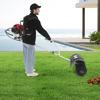 Backpack Gasoline Power Broom, 52cc 2-Stroke Engine,153cm Handle Length for Lawn Turf Cleaning,Artificial Grass Sweeper,180x40cm