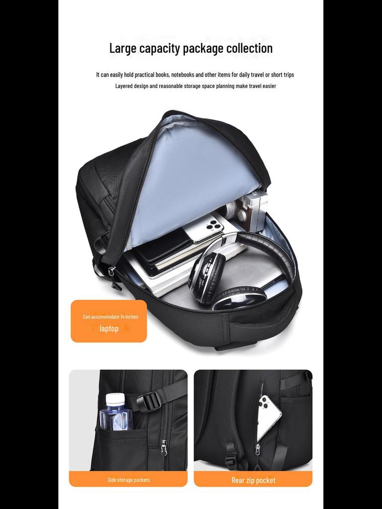 Korean Style Large Capacity Splash-Proof Backpack for College Students and Outdoor Travel