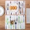 4PCS Placemats PVC Table Mat Kids Tableware Cartoon Dining Table Disc Pads Coasters Napperon Plate Bar Tapete De Lugar 40*28cm