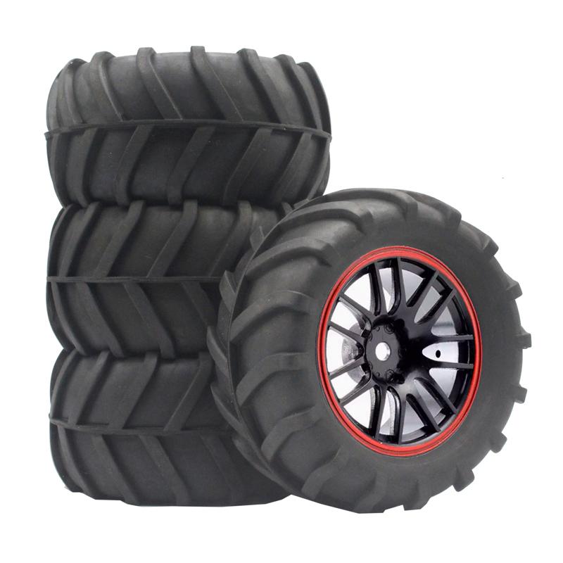 4PCS 85mm 12mm Hex Monster Truck Wheel Rubber Tires for SCY 16101 Pro 16102 Pro WLTOYS 144001 144010 1/16 Off-Road RC CarParts