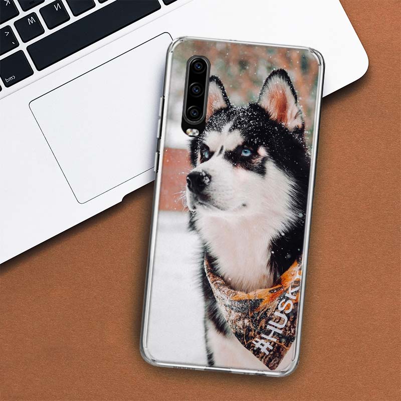 Siberian Husky Dog Cover Phone Case For Huawei P30 P20 P10 P40 P50 Pro Mate 20 40 30 10 Lite Popular Fundas Art Gift Coque
