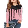 Girls Long Sleeve T Shirts Kids Fall Tops Crewneck Halloween Printed Basic Tees 3-9Y