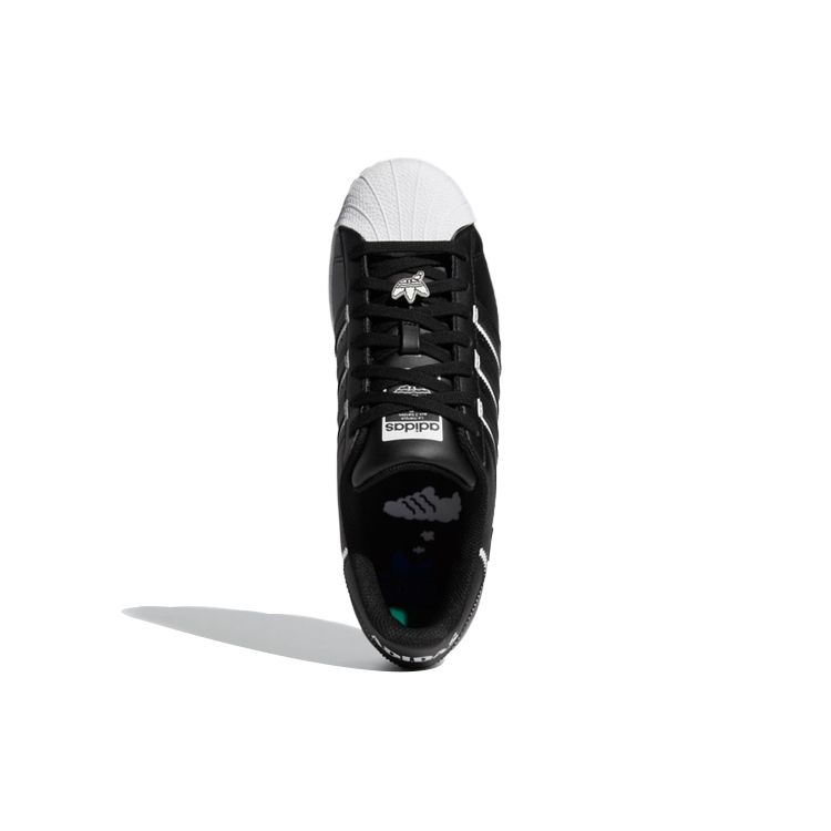 Adidas Superstar Black White Unisex Sneakers Core-Black Cloud-White Blue-Bird GX5257