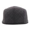 Autumn British Casual Plaid Sealed Beret Men'S And Women'S Sunshade Forward Hat Pure Cotton Cap Custom Hat