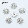 NEW 10Pcs 15mm Silver/Gold Star Alloy Rhinestone Buttons For Hair Flower Center Decoration Wedding Invitation Accessories