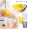 Silicone Measuring Cup Set Flexible Microwave Safe Measuring Cup with Easy-Read Marks Non-Slip