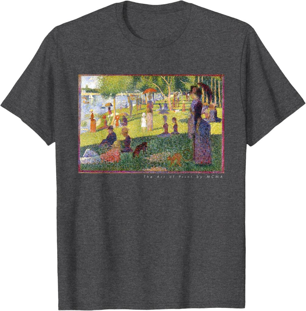 A Sunday Afternoon on the Island of La Grande Jatte Seurat Graphic Tee Casual Cotton Short Sleeve TShirt