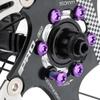 12Pcs Bicycle Disc Brake Rotor T25 Red/Blue/Green/Purple/Gold/Plating Screws Steel Alloy For Road Bike 6-Bolt Plate