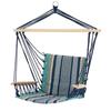 ECD Germany Chaise Suspendue - Fauteuil Avec 2 Accoudoirs En Bois Et Coussin d'Assise En Coton - Chargeable Jusqu'à 120 Kg