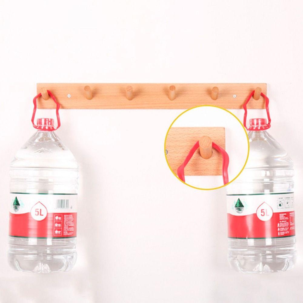 4/5/6/7 Hooks Key Hook Rack Wooden Door Back Clothes Hook  For Kitchen Bathroom Bedroom