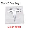 QSGMX1 3D For Tesla Logo ABS TESLA  Model 3 Mode Y Car Front Hood Logo Cover Emblem Sticker Styling Auto Body Rear Trunk Badge