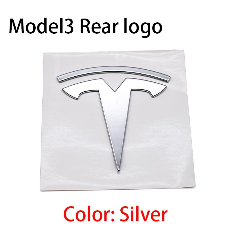 QSGMX1 3D For Tesla Logo ABS TESLA Model 3 Mode Y Car Front Hood Logo Cover Emblem Sticker Styling Auto Body Rear Trunk Badge
