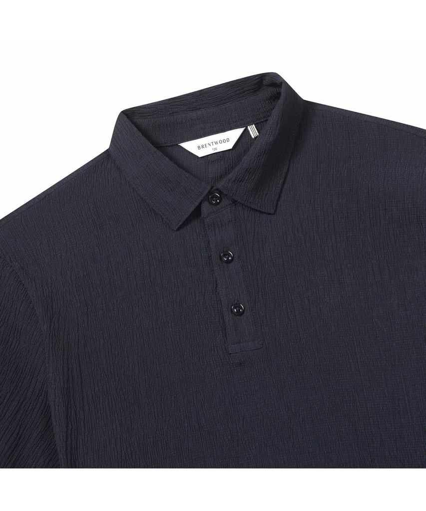 BRENTWOOD [Very Comfortable] Crease Polo Neck T-Shirt Brtam26911Nyx