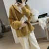 Blue Loose Hooded Zipper Sweater for Women Autumn and Winter Gentle Soft and Lazy Style Knitted Cardigan Top Jacket