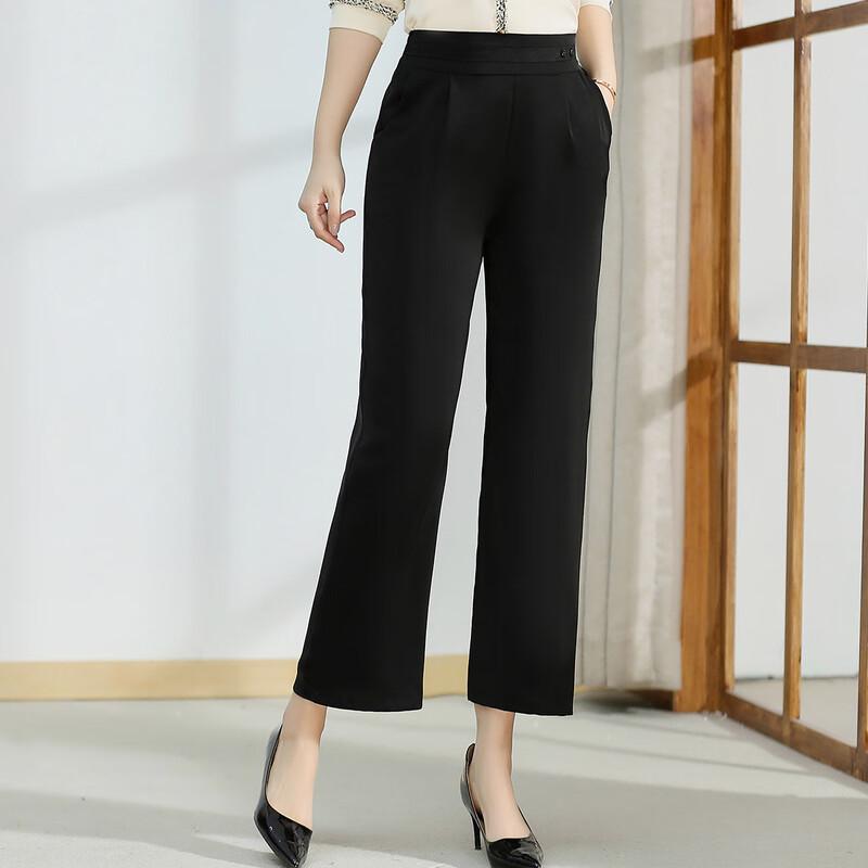 Pastell Damen Übergröße Gerades Bein Elastischer Bund Lässige Hose