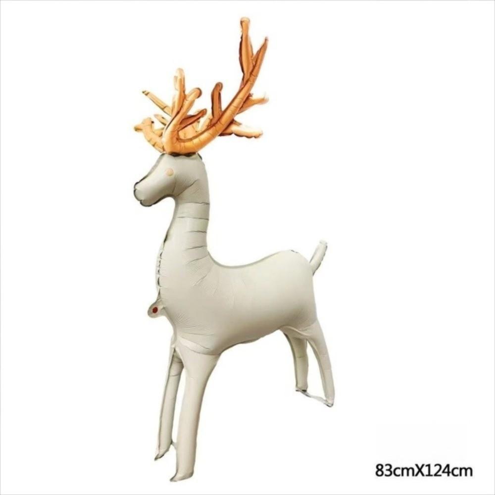 New Standing Christmas Balloon Sled Elk Matte Frosted Window Decoration Navidad New Year Christmas Decoration Party Supplies