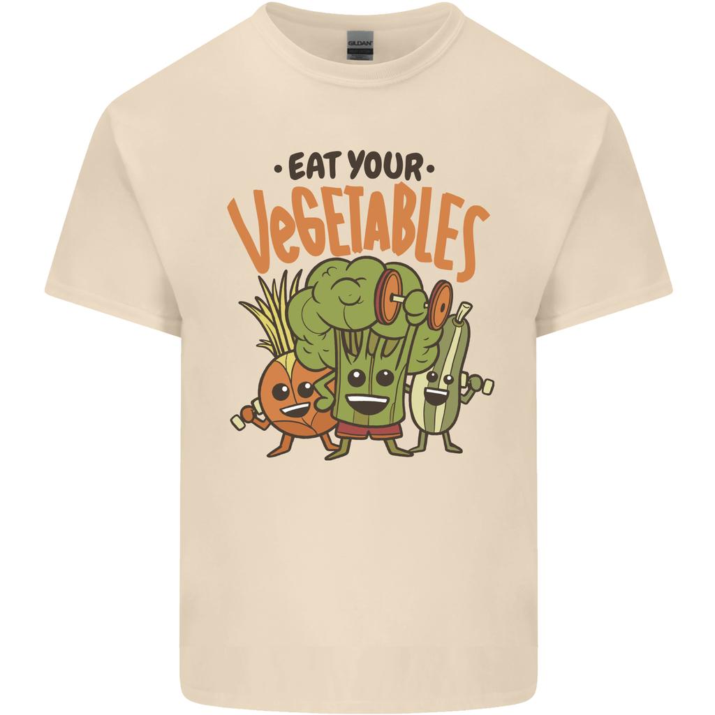 Eat Your Vegetables Funny Vegan Vegetarian Unisexs Light Cotton TShirt
