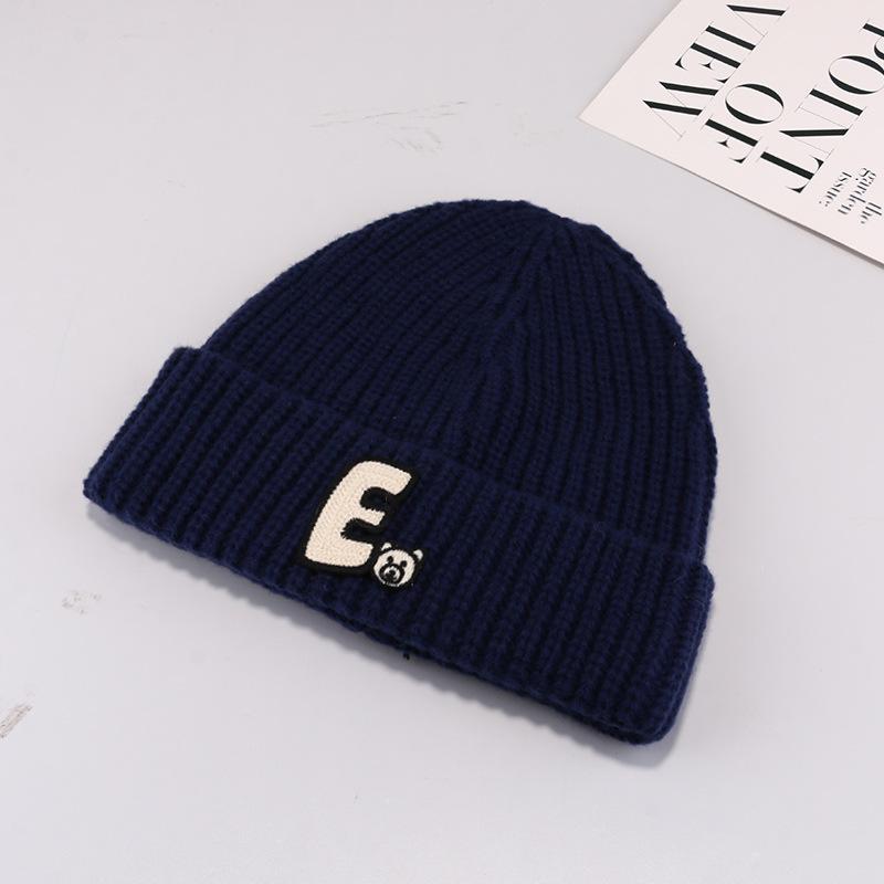 Versatile Face protecting Small Ear Protecting Hat Korean Version Dopamine Letters Warm Knitted Hat for Women