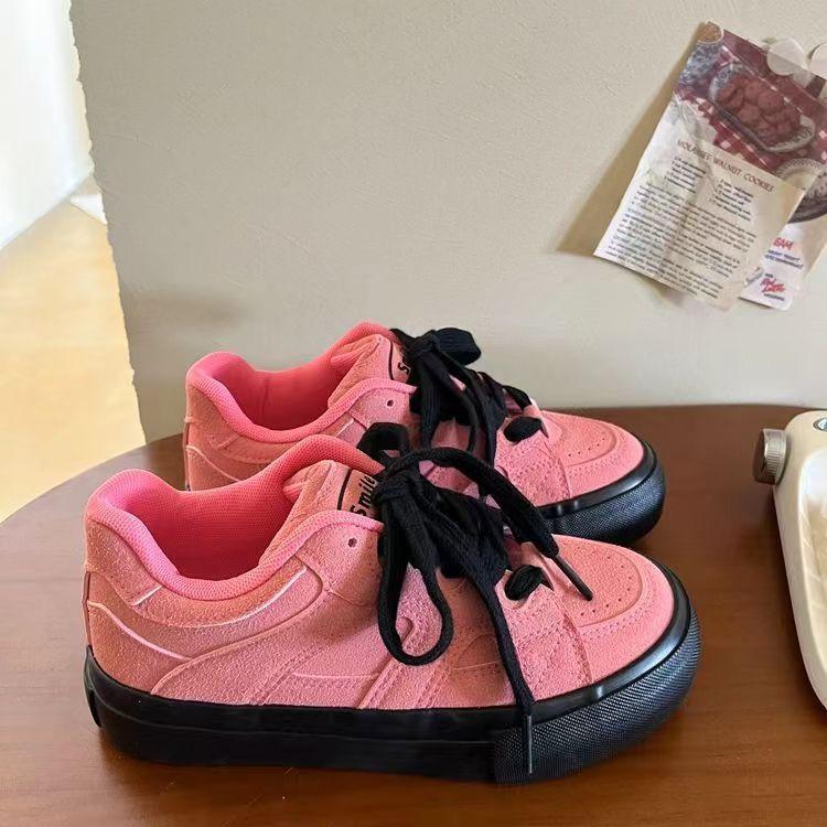 Canvas Schuhe Damen Frühling neu kleine weiße Schuhe Nischenschuhe vielseitige Plateau-Freizeitschuhe