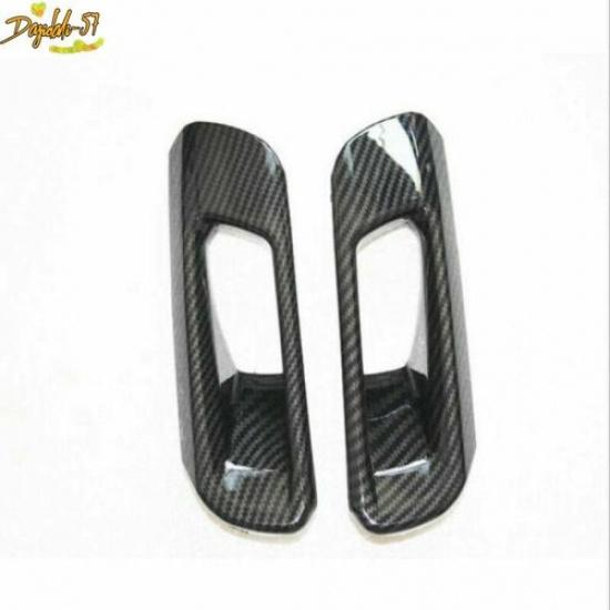 Carbon Fiber Front Fog Light Lamp Frame Cover Trim For Toyota Camry 2018-