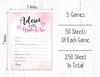 Inkdotpot Watercolor Splash Theme Bridal Shower Games Set of 5 (Activities for 50 Guests) Fun Bachelorette Party Games Set Bundle