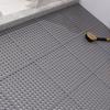 10PCS Suction Cup Floor Mats Anti Slip Plastic Mosaic Bath Mat for Kitchen Bathroom Grey