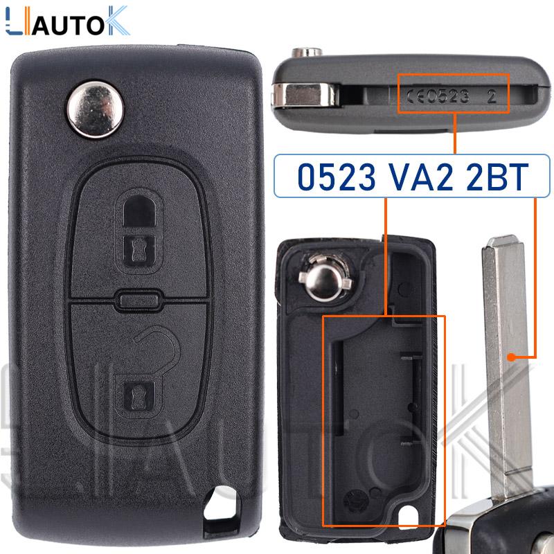 Smart Remote Key Case For Peugeot 207 307 308 407 607 807 For Citroen C2 C3 C4 C5 C6 2/3 Buttons Auto Flip Folding Car Key Shell