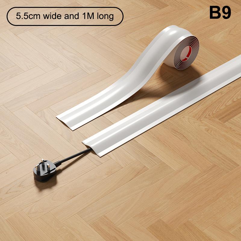 4,2/5,5M PVC-Kabelkabelabdeckung Boden für Kabel auf dem Boden Weiche Bodenkabelabdeckung Kabelverstecker Bodenkabelmanagement Kabelschutz