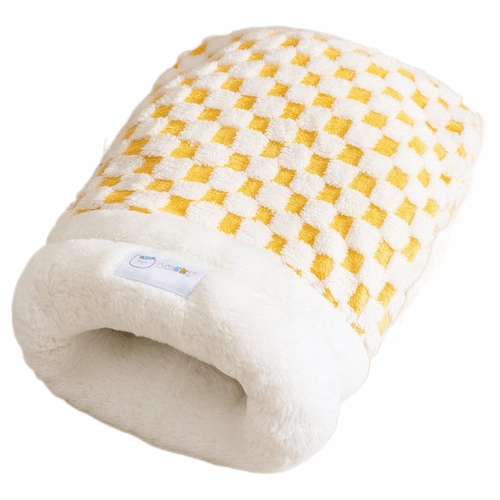 Plush Cat Sleeping Bag 360°Wrap Pet Nest Cozy Pet Snuggle Sack