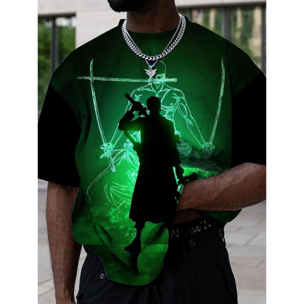 Аниме хип-хоп футболка с 3d принтом большого размера — фото 7