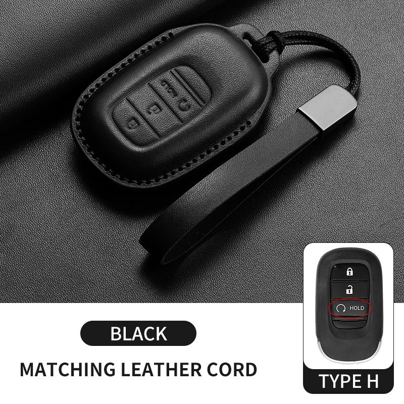 Leather Car Remote Key Case Cover for Honda Civic 11th 2022 for Honda Civic Accord HR-V CR-V CRV 2022 2023 Protector Holder Fob
