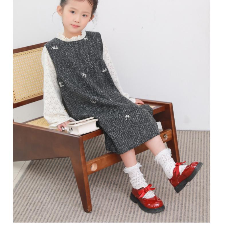 Spring and Autumn New Fashion British Style Girls Soft Sole Comfortable Leather Shoes