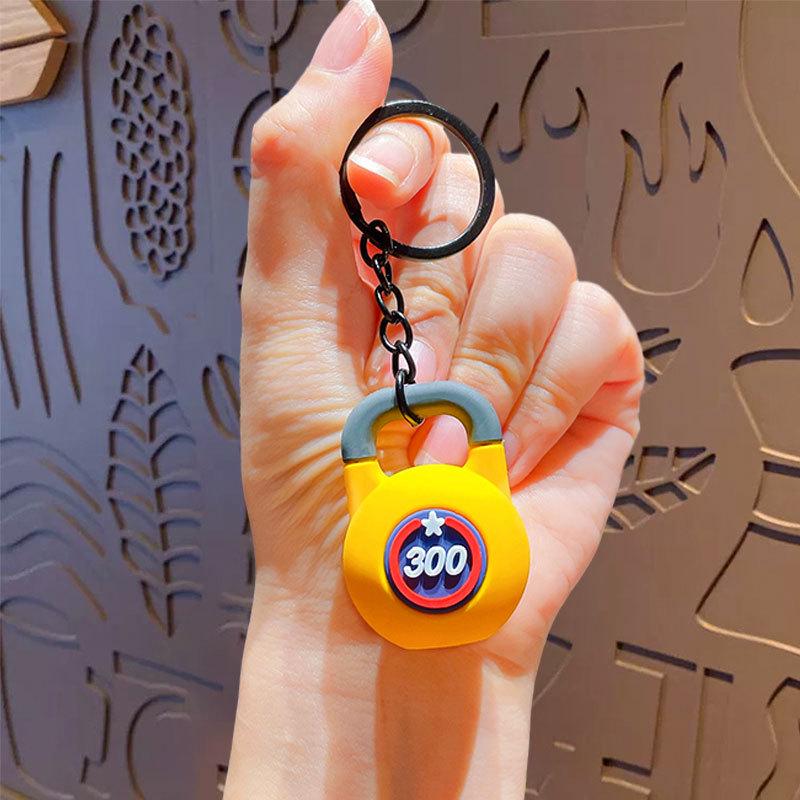 High-Grade Mini Fitness Equipment Keychain Charms & Ornaments