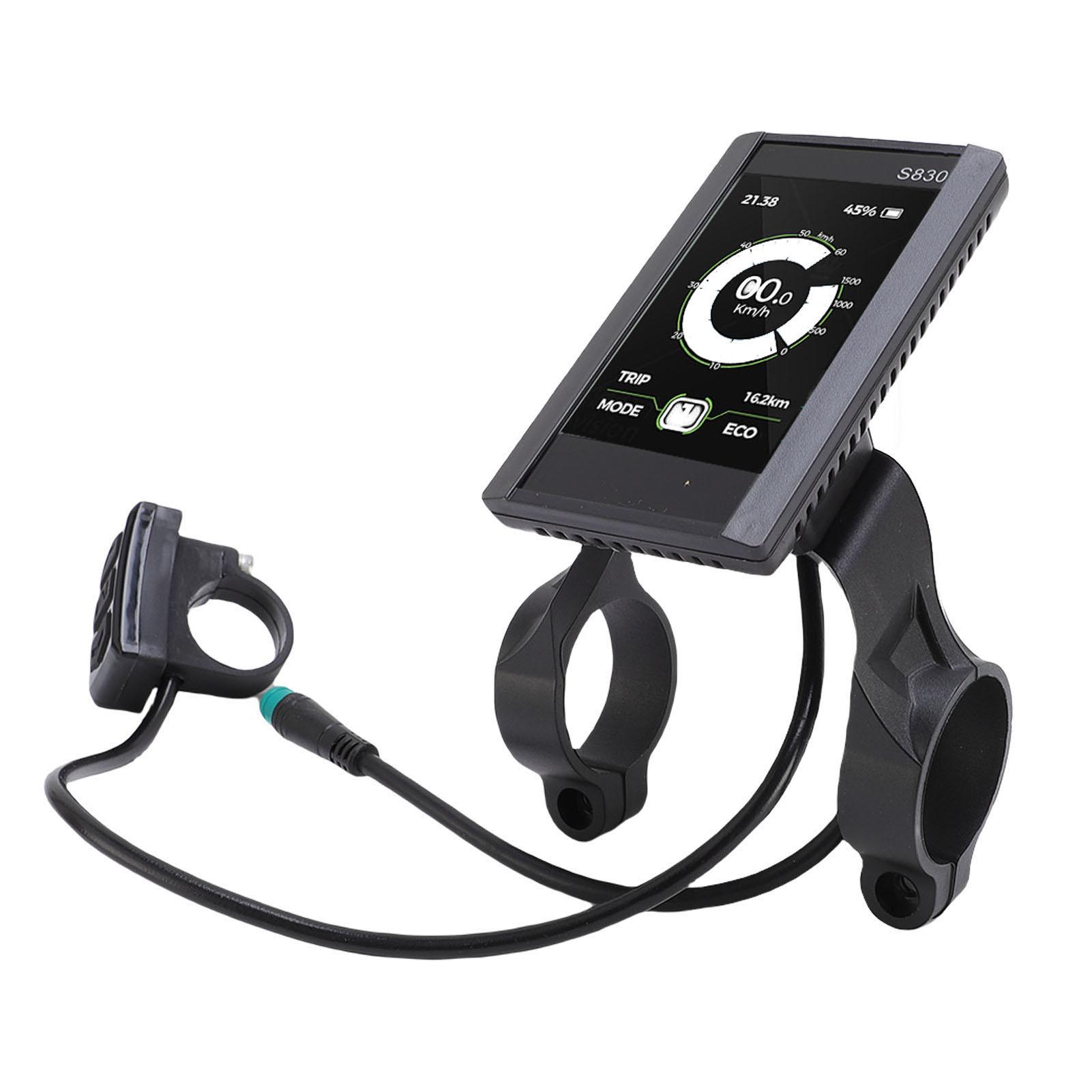 Shoemst Electric Lcd Display Meter Lcd S830 Display Screen Control Panel With 5 Core Water Proof Cable For Electric Bike Scooter