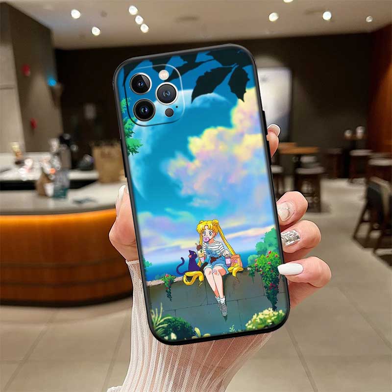 UP44 S-Sailors M-Moon Hülle für Samsung Galaxy M06 M15 M16 M35 M55 M56 A36 A42 A50 A50S A51 A52 A32 A33 A05 A05S A06 A16 A20