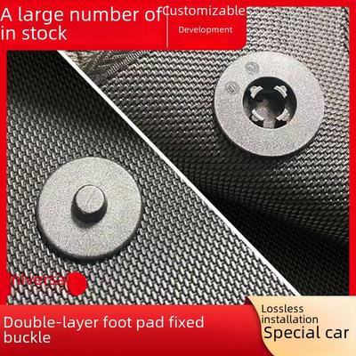 Boucle à pression pour tapis de sol de voiture: Support de tapis de coffre et de tapis de sol amovible à double couche