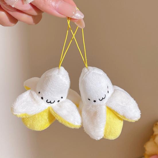 Peelable Banana Keychain Plush Animated Bag Charm Cute Banana Plush Stuffed Toys Christmas Wedding Birthday Gifts