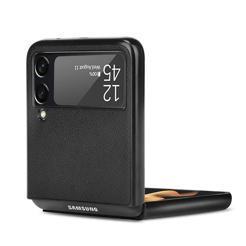 Luxus-Litschi-Textur Kunstleder Mode Business Handyhülle für Samsung Galaxy Z Flip 8 6 5 3 4 Flip7 FE Stoßfeste Abdeckung