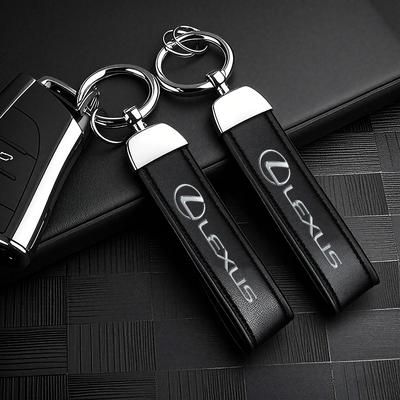 Car Calfskin Keychain Zinc Alloy Auto Keyring Accessories For LS LC RZ IS350 ES300 GS350 CT200h GX460 LX570 RX500h NX300