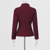 French Retro Elegant Style Suit Standing Collar Waist Invisible Hook Button Coat High Skirt Women's