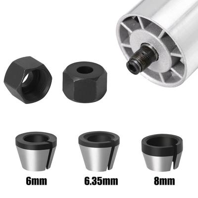 2/3/5pcs 6mm or 6.35mm or 8mm Collet Chuck With Nut Engraving Trimming Machine Electric Router Milling Cutter Accessories