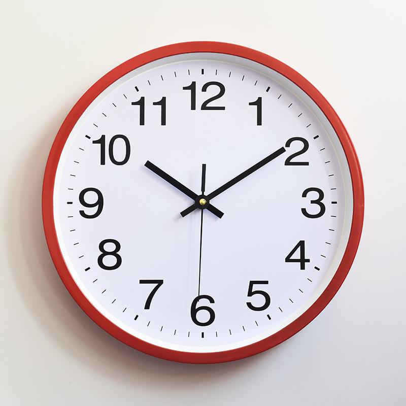 

12 Inches 30CM Plastic Wall Clock Quartz Clock Bedroom Living Room Wall Clock Simple Clock