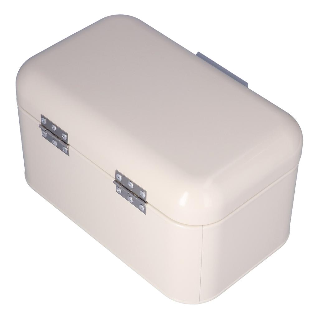 Milky White Bread Box Safe Odorless Large Capacity Anti Fingerprint Retro Tin Bread Box