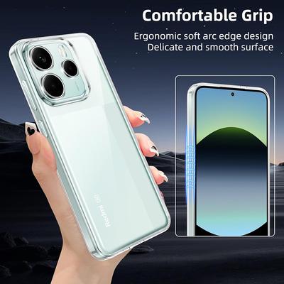 For Xiaomi Redmi Note 14 13 12 Pro Plus Pro+ 4G 5G, Redmi 14C 13C 12C Clear Cover Transparent Shockproof Silicone Soft Case