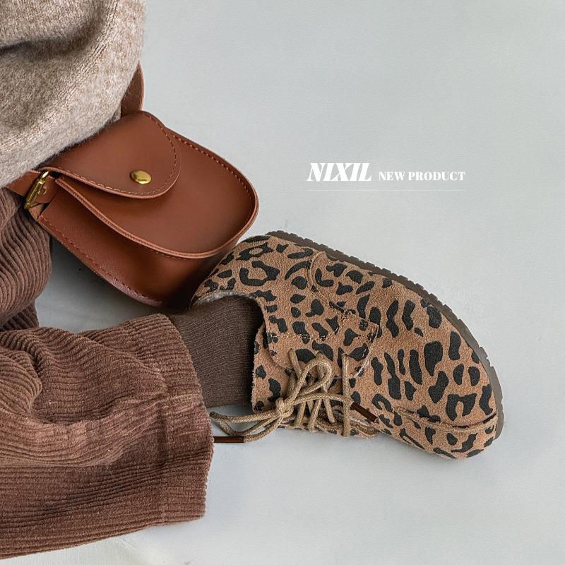 Winter new children's versatile fake split-toed girls' velvet matte leather girls' cotton shoes