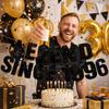 Black Paper Legend Since 1996 Banner Celebrate Garland Lucky Hanging Flag Decorative Handmade Party Scene Prop Birthday Party