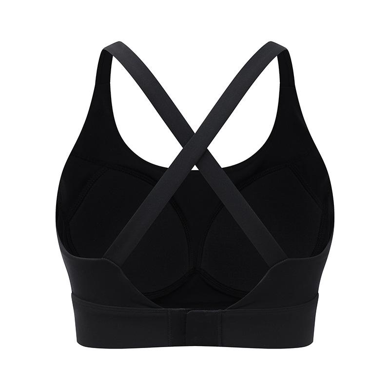 "Quick-Dry Shockproof Cross-Back Sports Bra for Running & Yoga"