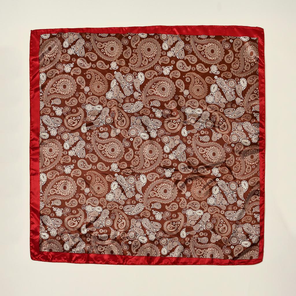 90*90cm Paisley Printed Silk Scarf Women Square Scarves Wrap Kerchief Summer Luxury Headband Hijab High Quality Shawls Bandana
