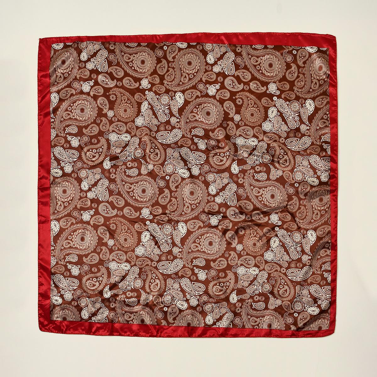 

90*90cm Paisley Printed Silk Scarf Women Square Scarves Wrap Kerchief Summer Luxury Headband Hijab High Quality Shawls Bandana