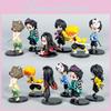 Demon Slayer Kimetsu No Yaiba Kamado Tanjirou Chibi Action Figures With Pvc Construction For Collectors And Fans